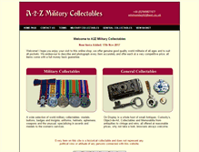 Tablet Screenshot of a2zmilitarycollectables.co.uk